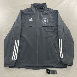 NWT Holy Cross Crusaders NCAA Adidas Team Sideline Full Zip Coach Jacket Men’s L